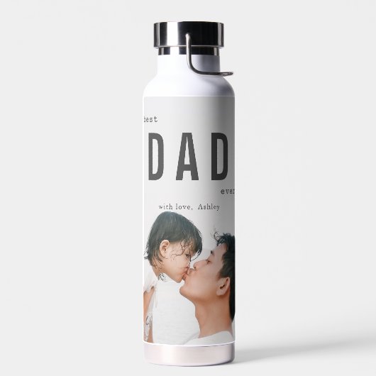 Best Dad Ever minimalist Photo Vaderdag Waterfles (Links)