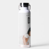 Best Dad Ever minimalist Photo Vaderdag Waterfles (Voorkant)