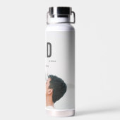 Best Dad Ever minimalist Photo Vaderdag Waterfles (Achterkant)