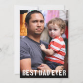 Best Dad Ever minimalist Vaderdag Foto Kaart (Voorkant)