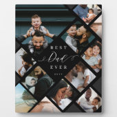 Best Dad Ever Modern Photo Collage Gift Keepsake Fotoplaat (Voorkant)