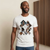 Best Dad Ever Modern Photo Collage Personalized Tri-Blend Shirt