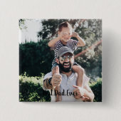 Best Dad Ever Modern Photo Collage Vierkante Button 5,1 Cm (Voorkant)