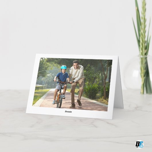 Best Dad Ever Modern Photo Vaderdag Bedankkaart