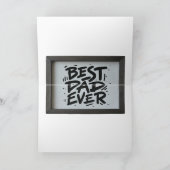 Best Dad Ever Modern Photo Vaderdag Bedankkaart (Binnen)