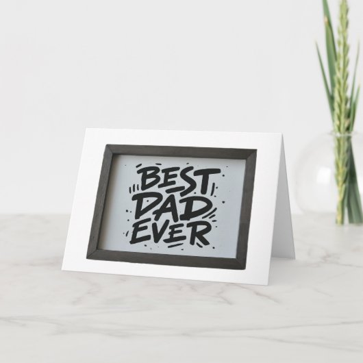 Best Dad Ever Modern Photo Vaderdag Bedankkaart (Voorkant)