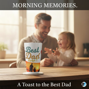 Best Dad Ever Modern Photo Vaderdag Latte Mok
