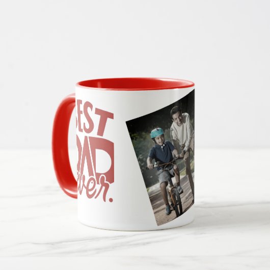 Best Dad Ever Modern Photo Vaderdag Mok (Voorkant links)
