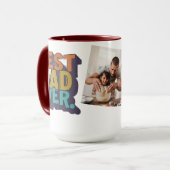 Best Dad Ever Modern Photo Vaderdag Mok (Voorkant links)