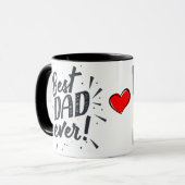 Best Dad Ever Modern Photo Vaderdag Mok (Voorkant links)