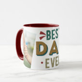 Best Dad Ever Modern Photo Vaderdag Mok (Voorkant links)