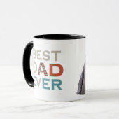 Best Dad Ever Modern Photo Vaderdag Mok (Voorkant links)