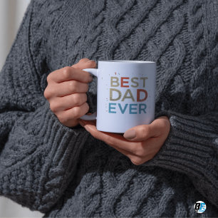 Best Dad Ever Modern Photo Vaderdag Mok
