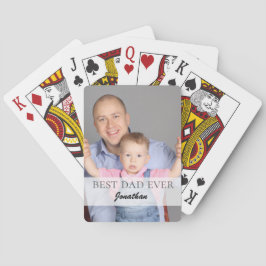 Best Dad Ever Name Quote Family Design Pokerkaarten