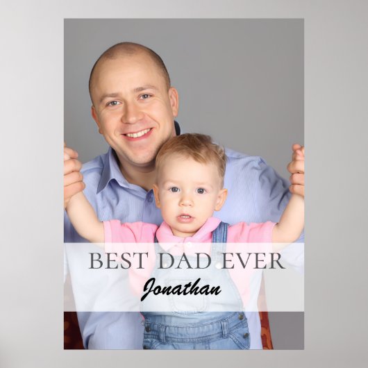 Best Dad Ever Name Quote Family Design Poster (Voorkant)
