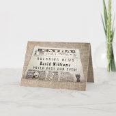 Best Dad Ever Newspaper Headline Vaderdag Kaart (Voorkant)