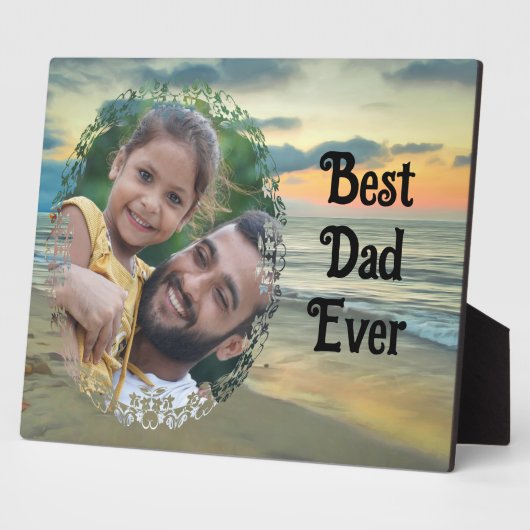 Best Dad Ever Ocean Sunset 0735 Fotoplaat (Zijkant)