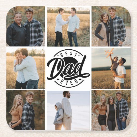 Best Dad Ever Paper Onderzetter (Voorkant)