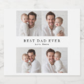 Best Dad Ever Personalized Bier Etiket (Enkel label)