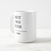Best Dad Ever Personalized Custom NameCoffee Mug Koffiemok (Voorkant links)
