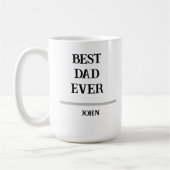 Best Dad Ever Personalized Custom NameCoffee Mug Koffiemok (Links)