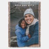 Best Dad Ever Personalized Family Photo Keepsake Deken (Voorkant Verticaal)