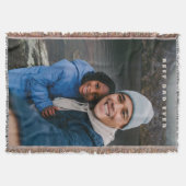 Best Dad Ever Personalized Family Photo Keepsake Deken (Voorkant)