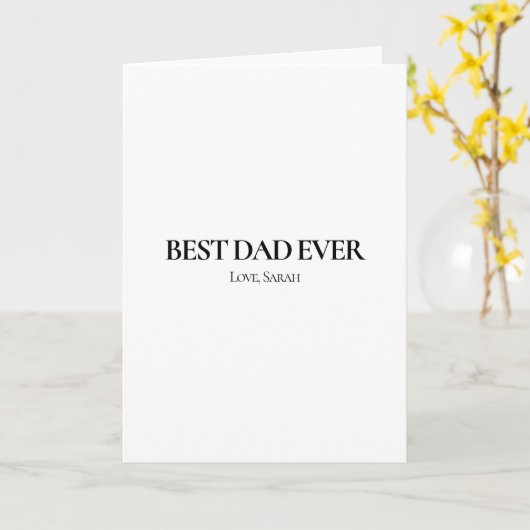 Best Dad Ever Personalized Greeting Card Kaart (Gele Bloem)