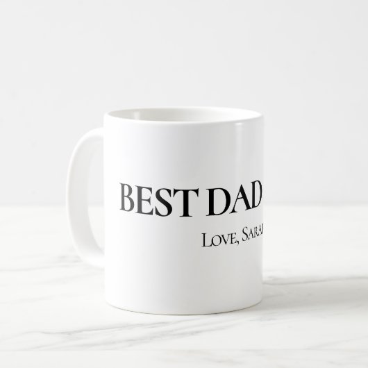 Best Dad Ever Personalized Mug Koffiemok (Voorkant links)