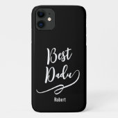  Best Dad Ever Personalized name elegant black Case-Mate iPhone Case (Achterkant)