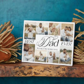 Best Dad Ever Personalized Photo Collage keepsake Fotoplaat (Zijkant)