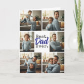 Best Dad Ever Photo Collage Birthday Father's Day Kaart (Voorkant)