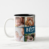 Best Dad Ever Photo Collage Father’s Day Gift  Tweekleurige Koffiemok (Links)