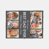 Best Dad Ever Photo Collage Fathers Day Fleece Deken (Voorkant (Horizontaal))