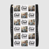 Best Dad Ever Photo Collage Father's Day Golfhanddoek (Voorkant)
