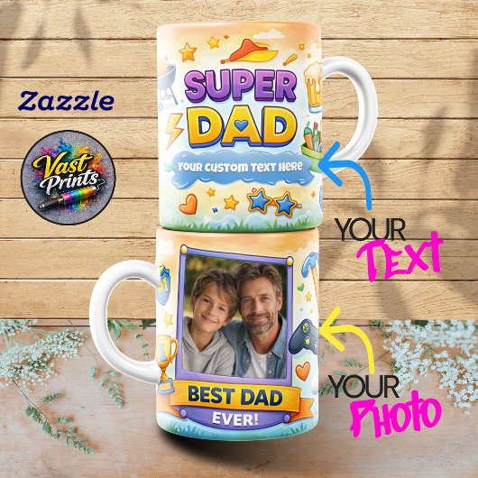 Best Dad Ever Photo Collage Mugs Mok