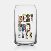 Best Dad Ever | Photo Collage Placeholder Template Blikvorm Glas (Voorkant)