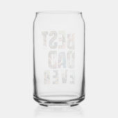 Best Dad Ever | Photo Collage Placeholder Template Blikvorm Glas (Achterkant)