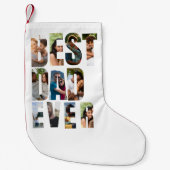 Best Dad Ever | Photo Collage Placeholder Template Kleine Kerstsok (Voorkant)
