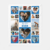 Best Dad Ever Photo Collage Vaderdag Fleece Deken (Voorkant)