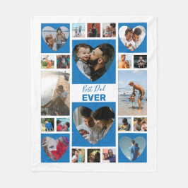 Best Dad Ever Photo Collage Vaderdag Fleece Deken