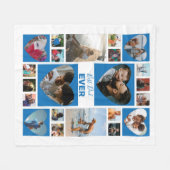 Best Dad Ever Photo Collage Vaderdag Fleece Deken (Voorkant (Horizontaal))