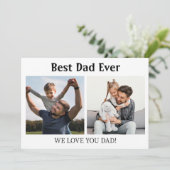 Best Dad Ever Photo Collage Vaderdag Gift Kaart (Staand voorkant)