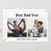 Best Dad Ever Photo Collage Vaderdag Gift Kaart (Voorkant / Achterkant)