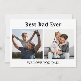Best Dad Ever Photo Collage Vaderdag Gift Kaart