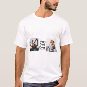 Best Dad Ever Photo Collage Vaderdag Gift T-shirt