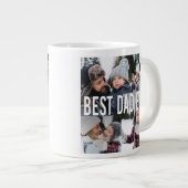 Best Dad Ever Photo Collage Vaderdag Grote Koffiekop (Voorkant rechts)
