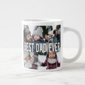 Best Dad Ever Photo Collage Vaderdag Grote Koffiekop (Rechts)