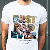 Best Dad Ever Photo Collage Vaderdag T-shirt