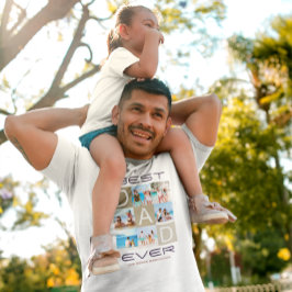 Best Dad Ever Photo Collage Vaderdag T-shirt